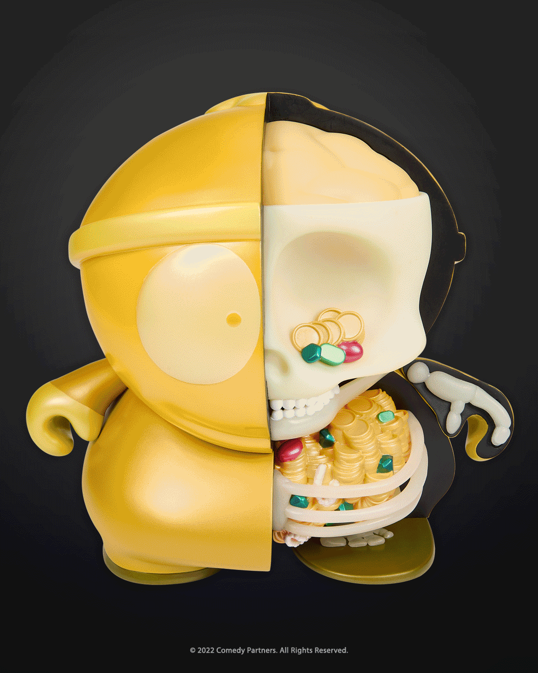 South Park Cartman Anatomy 8" Vinyl Figure - GID Pearlescent Edition