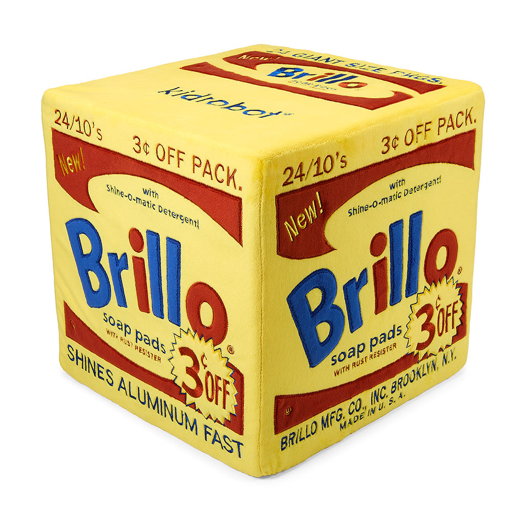 Andy Warhol 12” Yellow Brillo Box Giant Art Plush