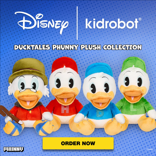 Disney's DuckTales Phunny Plush 4-Pack Bundle (Scrooge McDuck, Huey, Dewey, Louie)