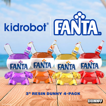 Kidrobot & Fanta® 3" Resin Dunny Art Figure 4-Pack