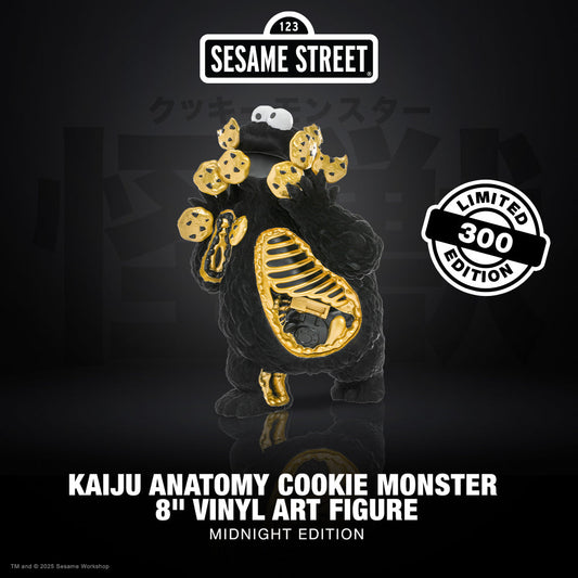 Sesame Street - Kaiju Anatomy Cookie Monster 8" Vinyl Art Figure - Midnight Edition - Kidrobot.com Exclusive (Limited Edition of 300)