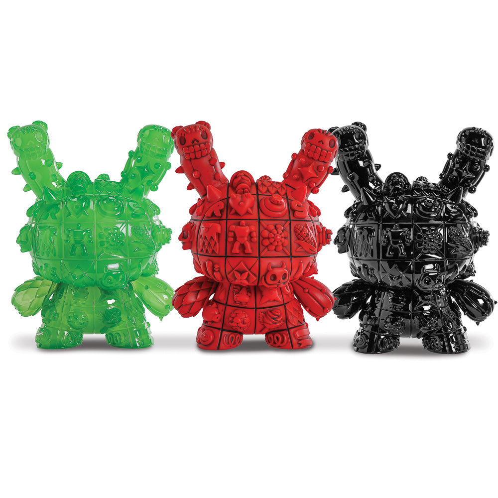 MONOLITH 8" Dunny Art Figures by ROBOT SODA - Complete Series Bundle - Jade, Onyx & Sangre Limited Editions