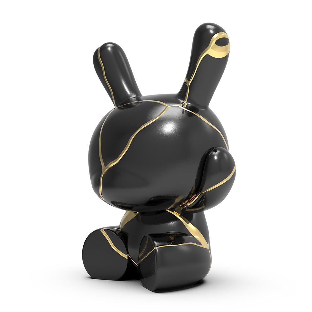 Three Wise Dunnys 5” Porcelain 3-Pack (Black and Gold) Limited Edition of 500 - Kidrobot.com Exclusive - SOLD OUT!