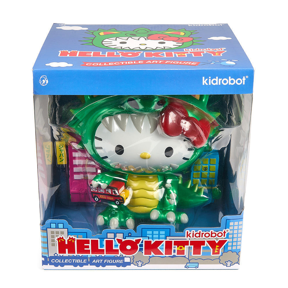 Hello Kitty® Kaiju Cosplay 8" Vinyl Art Figure - Metallic Green Edition