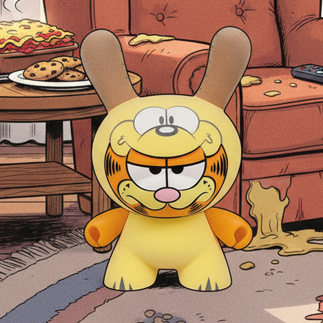 Garfield "El Impostor" 8-inch Dunny Art Figure by WuzOne
