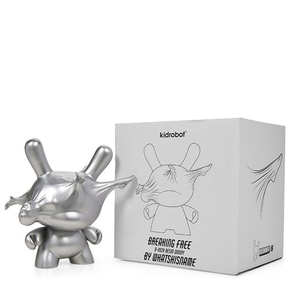 DCON 2022: Breaking Free 8" Resin Dunny by WHATSHISNAME - Metallic Silver Edition (Limited Edition)