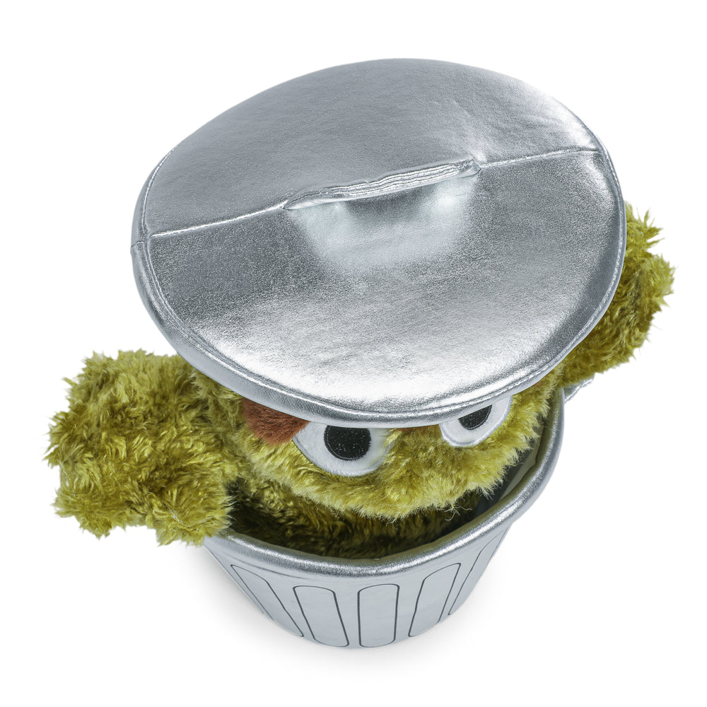 Sesame Street Oscar the Grouch in Trash Can Plush
