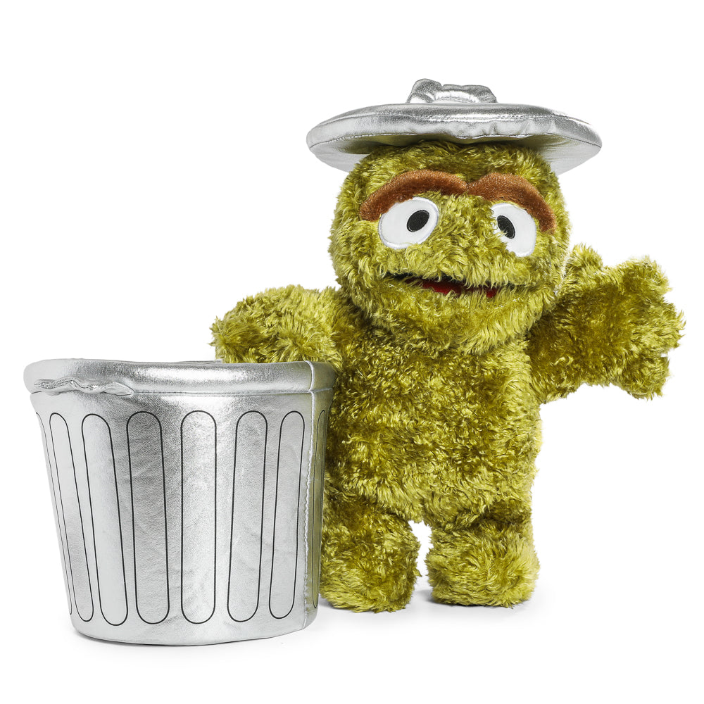Sesame Street Oscar the Grouch in Trash Can Plush