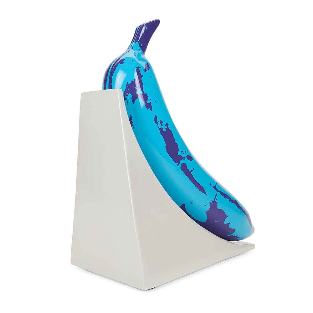 Andy Warhol 10” Lustre Gloss Resin Bookends - Blue Banana