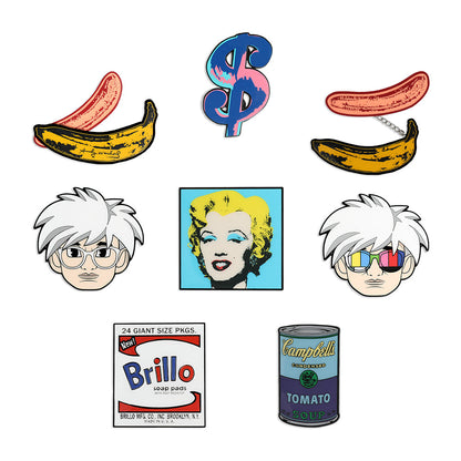 Andy Warhol Deluxe Enamel Pins by Kidrobot
