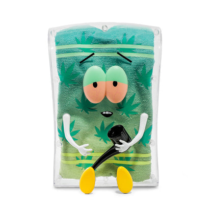 South Park Stoned Towelie with Pipe Glow-in-the-Dark Pot Leaf 8” Art Figure - 420 Edition - SOLD OUT