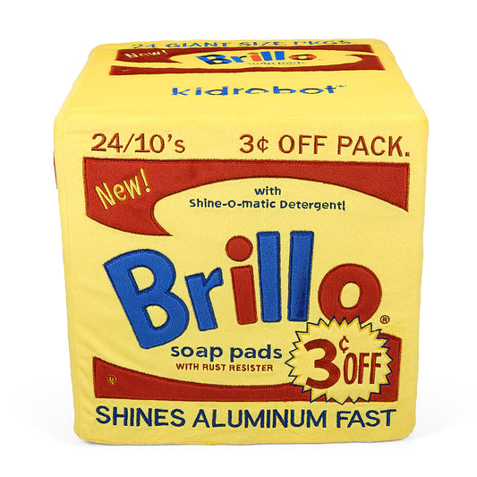 Andy Warhol 12” Yellow Brillo Box Giant Art Plush