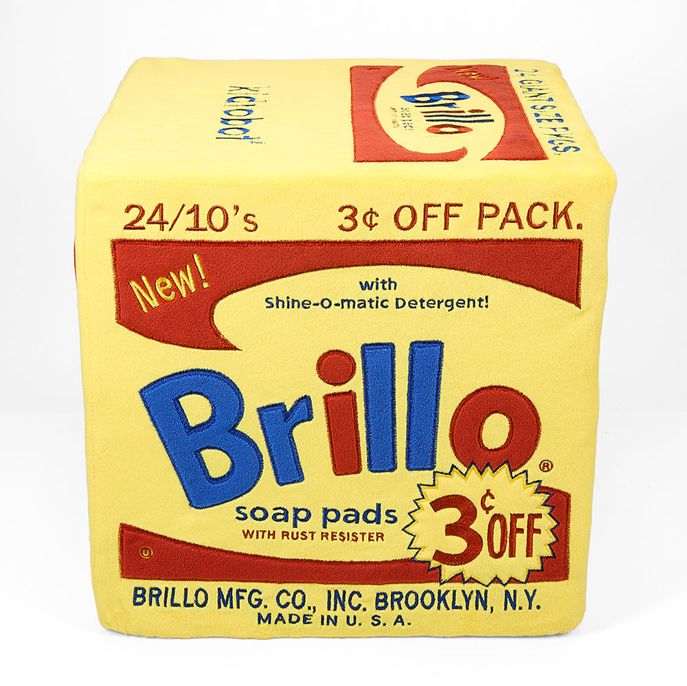 Andy Warhol 12” Yellow Brillo Box Giant Art Plush