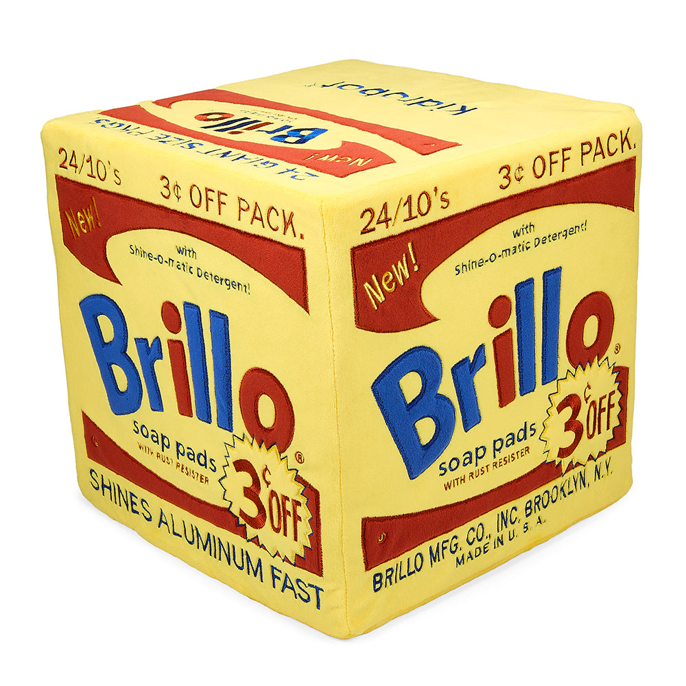 Andy Warhol 12” Yellow Brillo Box Giant Art Plush