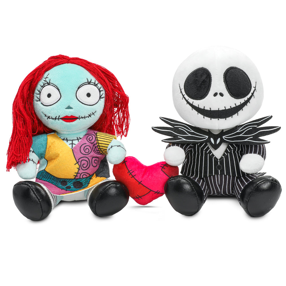 Disney's The Nightmare Before Christmas Jack & Sally with Heart Phunny Plush