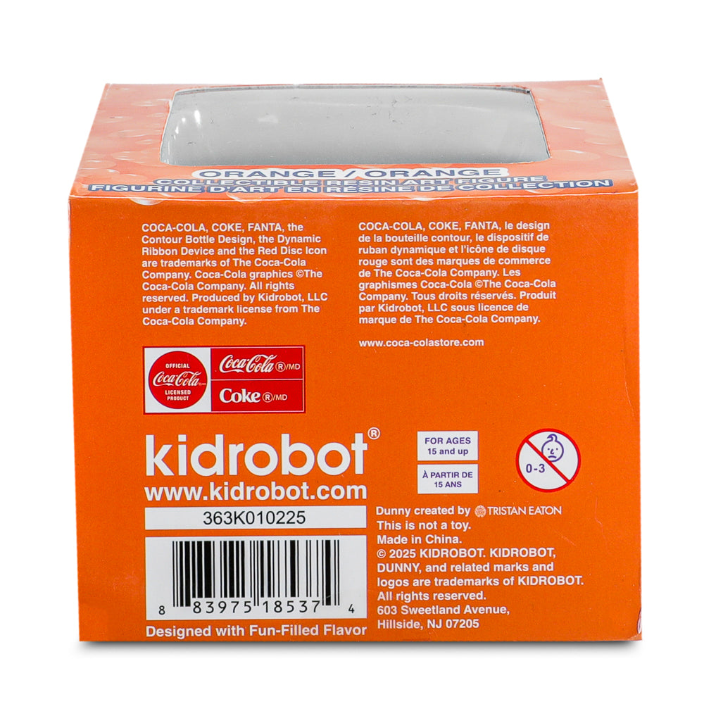 Kidrobot & Fanta® 3" Fanta Orange Resin Dunny Art Figure