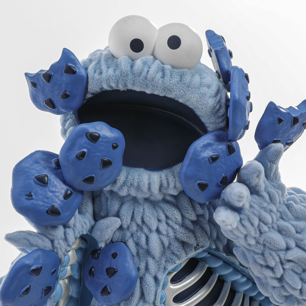 2025 CON EXCLUSIVE: Sesame Street - Kaiju Anatomy Cookie Monster 8" Flocked Vinyl Art Figure - Blue Pearl Edition (Limited Edition of 200)