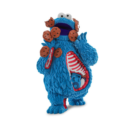Sesame Street - Kaiju Anatomy Cookie Monster 8" Flocked Vinyl Art Figure