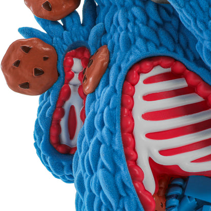 Sesame Street - Kaiju Anatomy Cookie Monster 8" Flocked Vinyl Art Figure