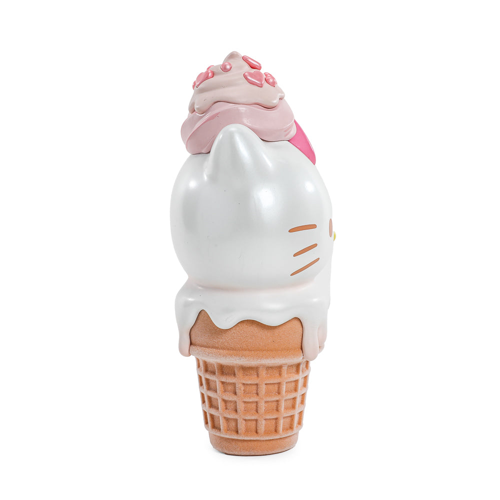 2025 CON EXCLUSIVE: Hello Kitty® Ice Cream Cone 6” Vinyl Art Figure – Pearlescent Vanilla with Strawberry Edition (Limited Edition of 500)