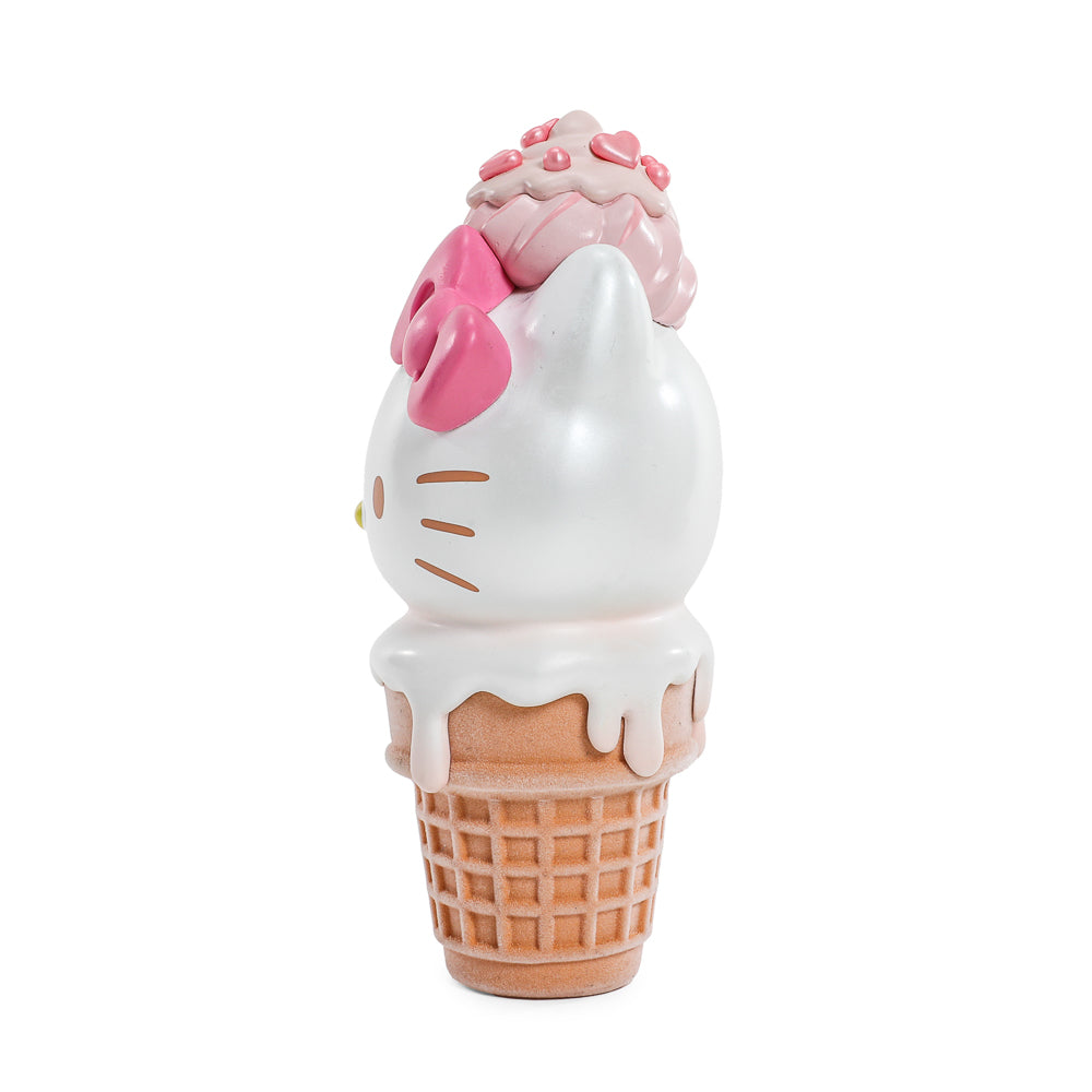 2025 CON EXCLUSIVE: Hello Kitty® Ice Cream Cone 6” Vinyl Art Figure – Pearlescent Vanilla with Strawberry Edition (Limited Edition of 500)