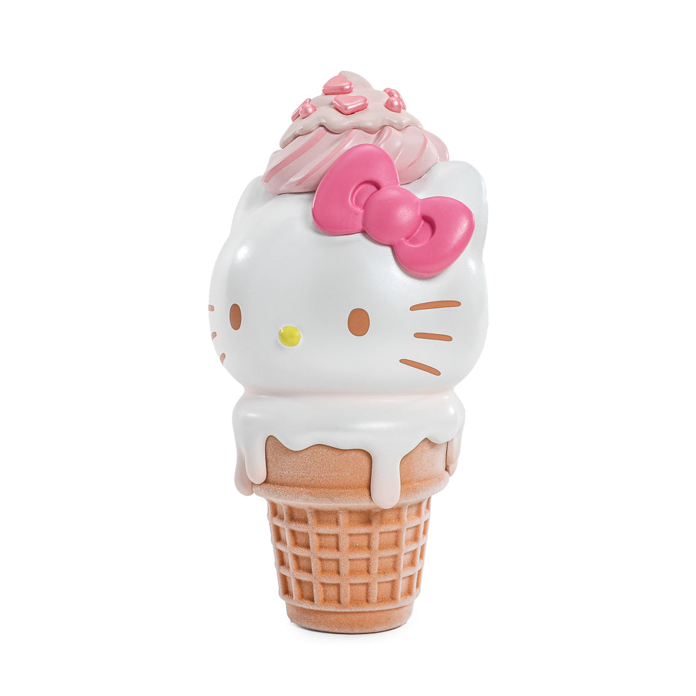 2025 CON EXCLUSIVE: Hello Kitty® Ice Cream Cone 6” Vinyl Art Figure – Pearlescent Vanilla with Strawberry Edition (Limited Edition of 500)
