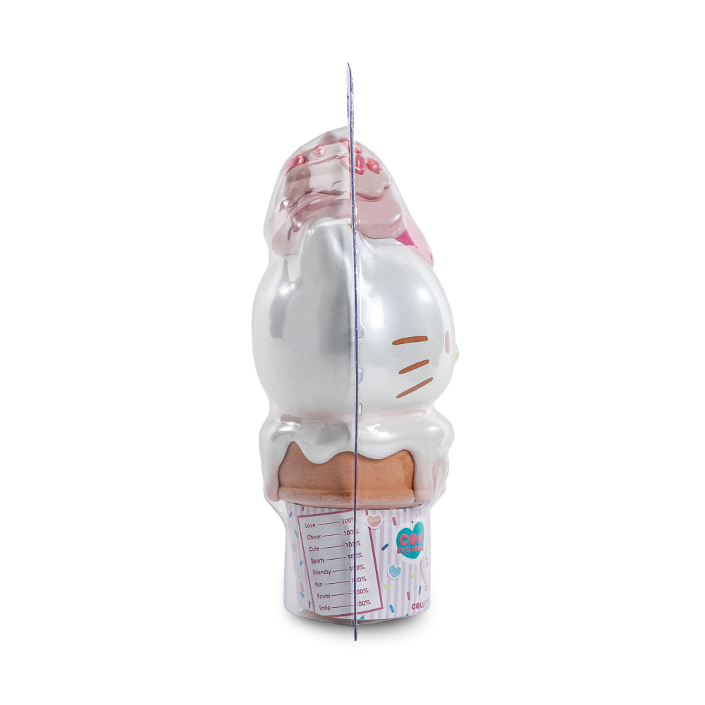 2025 CON EXCLUSIVE: Hello Kitty® Ice Cream Cone 6” Vinyl Art Figure – Pearlescent Vanilla with Strawberry Edition (Limited Edition of 500)