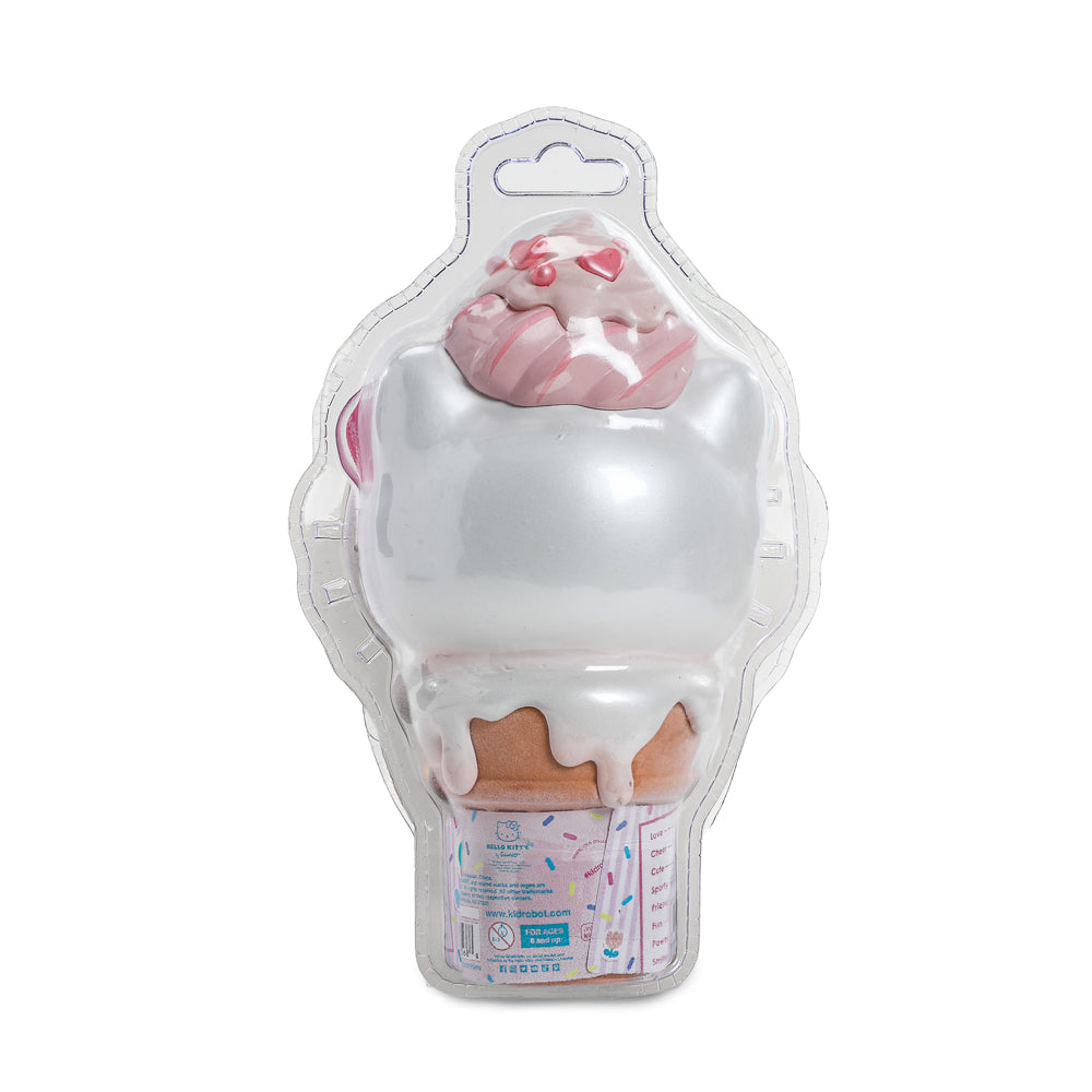 2025 CON EXCLUSIVE: Hello Kitty® Ice Cream Cone 6” Vinyl Art Figure – Pearlescent Vanilla with Strawberry Edition (Limited Edition of 500)