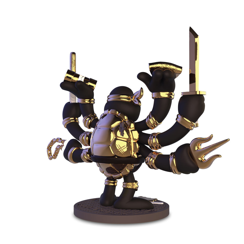 Teenage Mutant Ninja Turtles TMNT GURU Resin Art Figure by CHOGRIN - Black & Gold Edition
