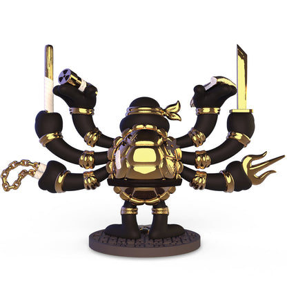 Teenage Mutant Ninja Turtles TMNT GURU Resin Art Figure by CHOGRIN - Black & Gold Edition