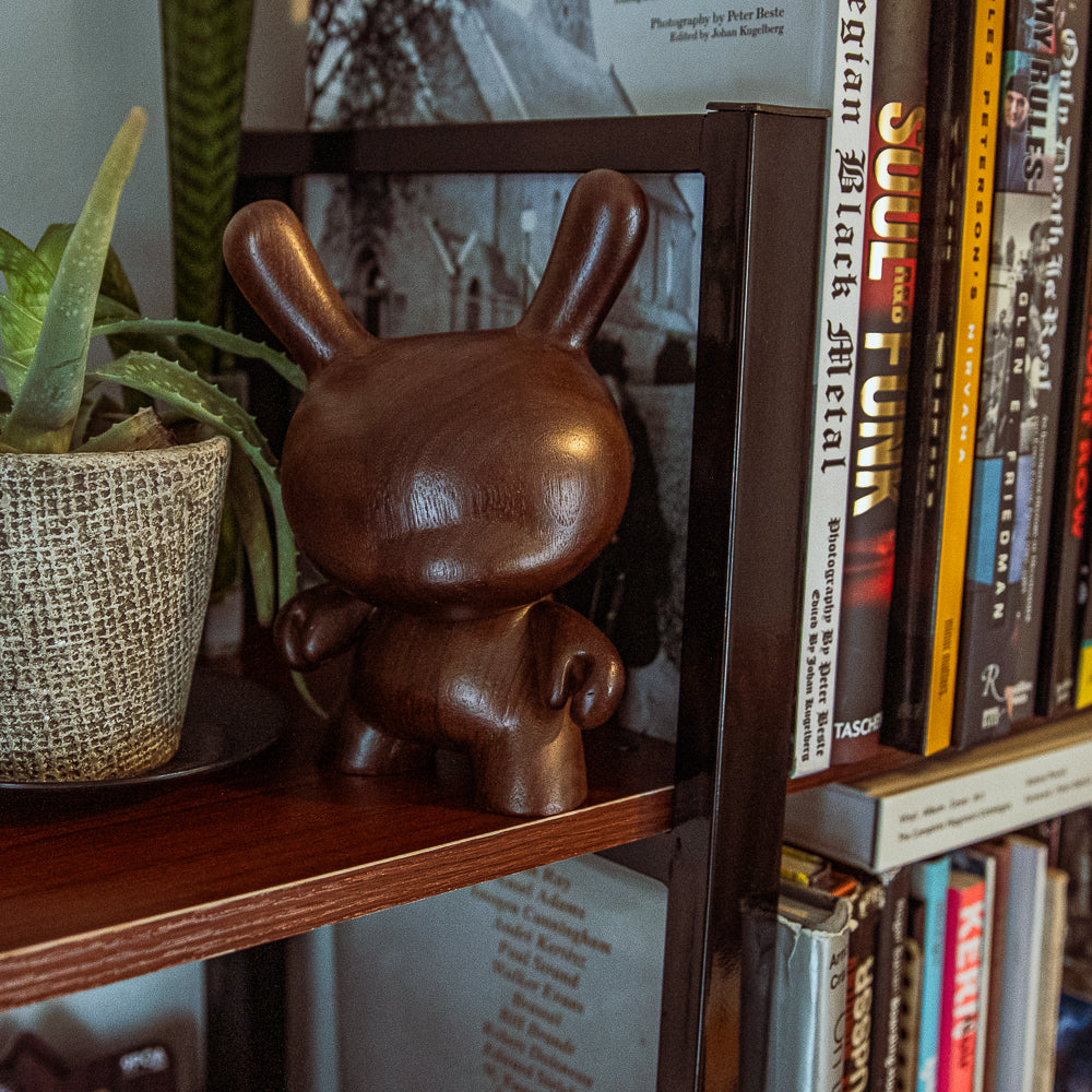 Kidrobot RAW Black Walnut 8" Wood Dunny (Limited Edition of 1000) (PRE-ORDER)