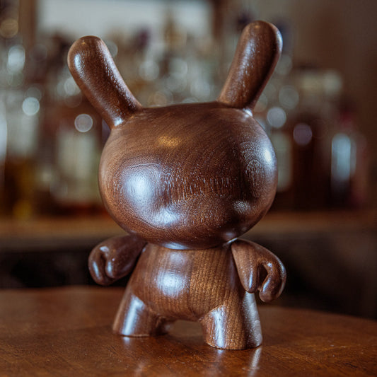 Kidrobot RAW Black Walnut 8" Wood Dunny (Limited Edition of 1000) (PRE-ORDER)