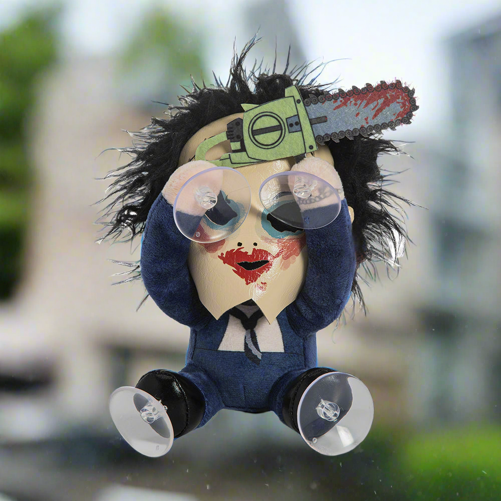 Texas Chainsaw Massacre Leatherface with Pretty Woman Mask Plush Window Clinger