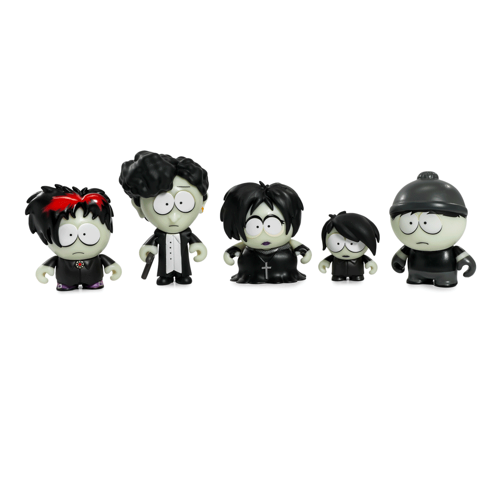 2024 CON EXCLUSIVE: South Park Goth Kids Glow-in-the-Dark Vinyl Mini Figures 5-Pack (Limited Edition of 500) - SOLD OUT