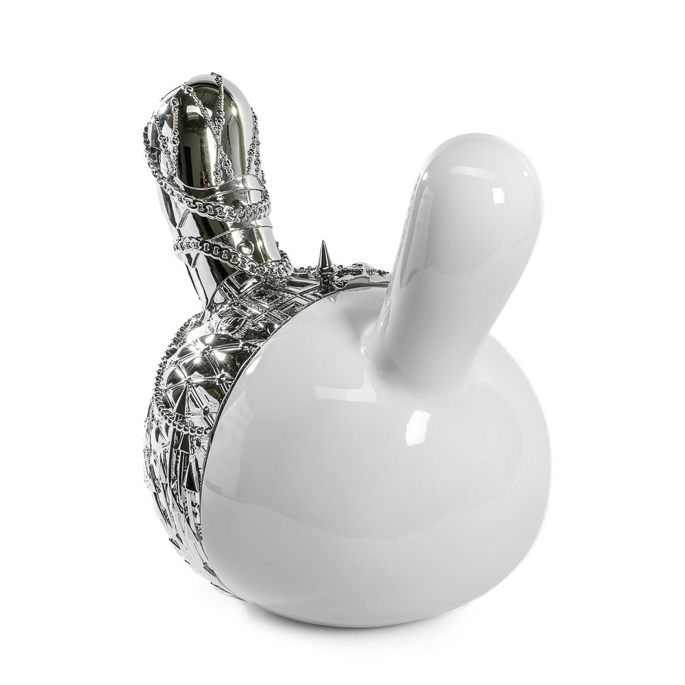 20th Anniversary Dunny Head 12" Art Figure - "Crown Jewels" by Tristan Eaton - White & Silver Edition (Limited Edition of 300)