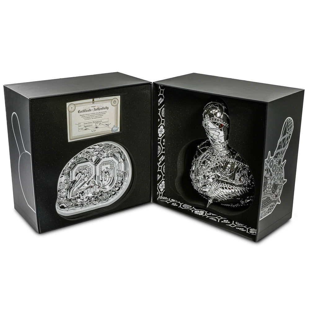 20th Anniversary Dunny Head 12" Art Figure - "Crown Jewels" by Tristan Eaton - White & Silver Edition (Limited Edition of 300)