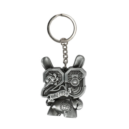 20th Anniversary Solid Metal Dunny Keychain - “Silverchrome” by Tristan Eaton (Limited Edition of 200)