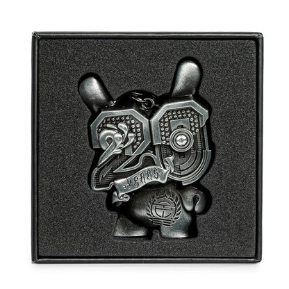 20th Anniversary Solid Metal Dunny Keychain - “Silverchrome” by Tristan Eaton (Limited Edition of 200)