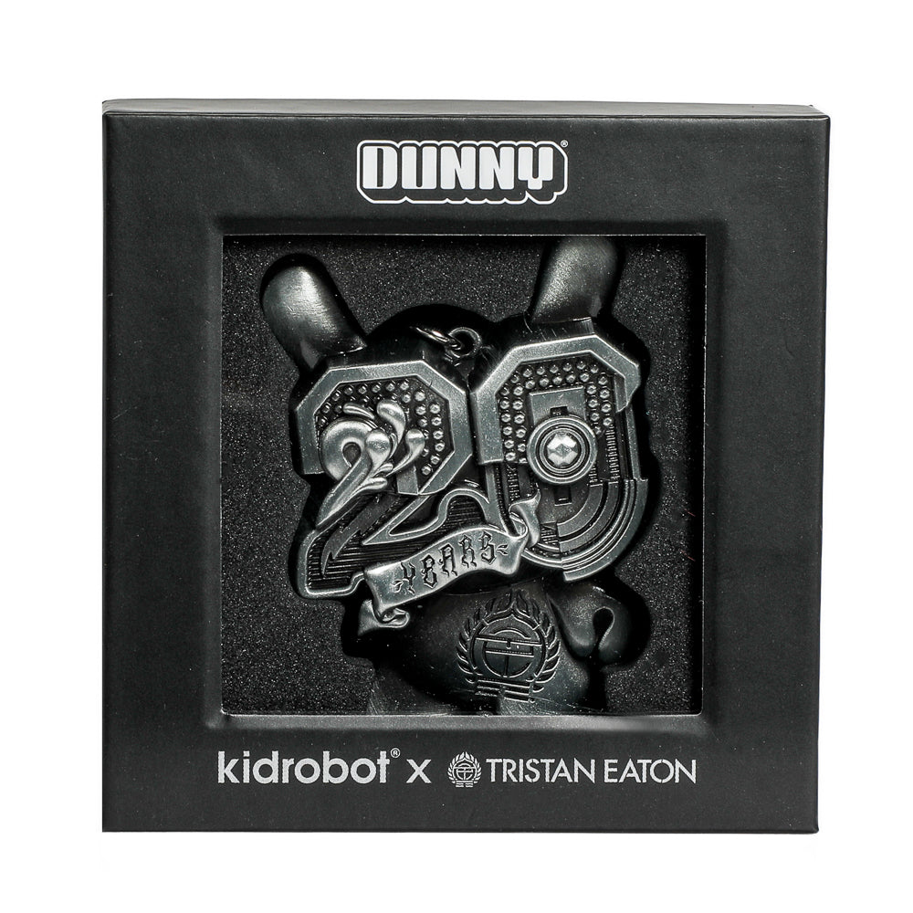 20th Anniversary Solid Metal Dunny Keychain - “Silverchrome” by Tristan Eaton (Limited Edition of 200)