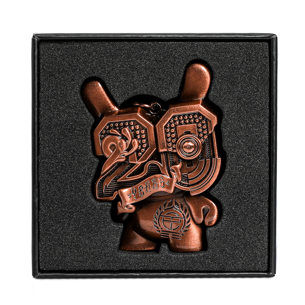 20th Anniversary Solid Metal Dunny Keychain - “Copperchrome” by Tristan Eaton (Limited Edition of 200)