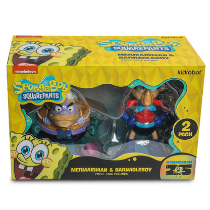SpongeBob SquarePants - Mermaidman & Barnacleboy Vinyl Mini Figure 2-Pack