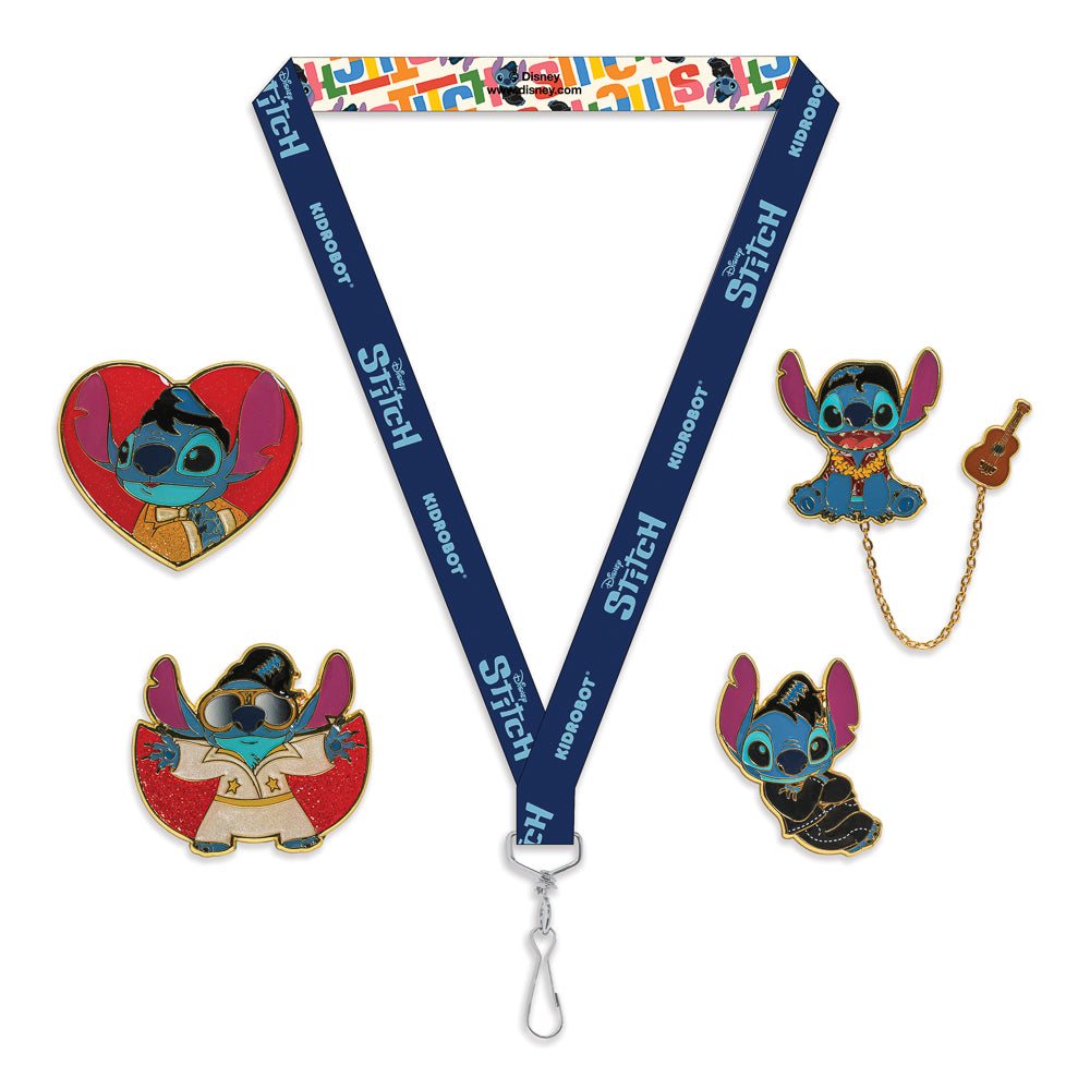 D23: Disney Stitch - Elvis Deluxe Pins & Lanyard Set