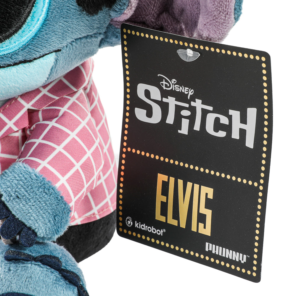 Disney Stitch - Pink-Checkered Elvis Phunny Plush