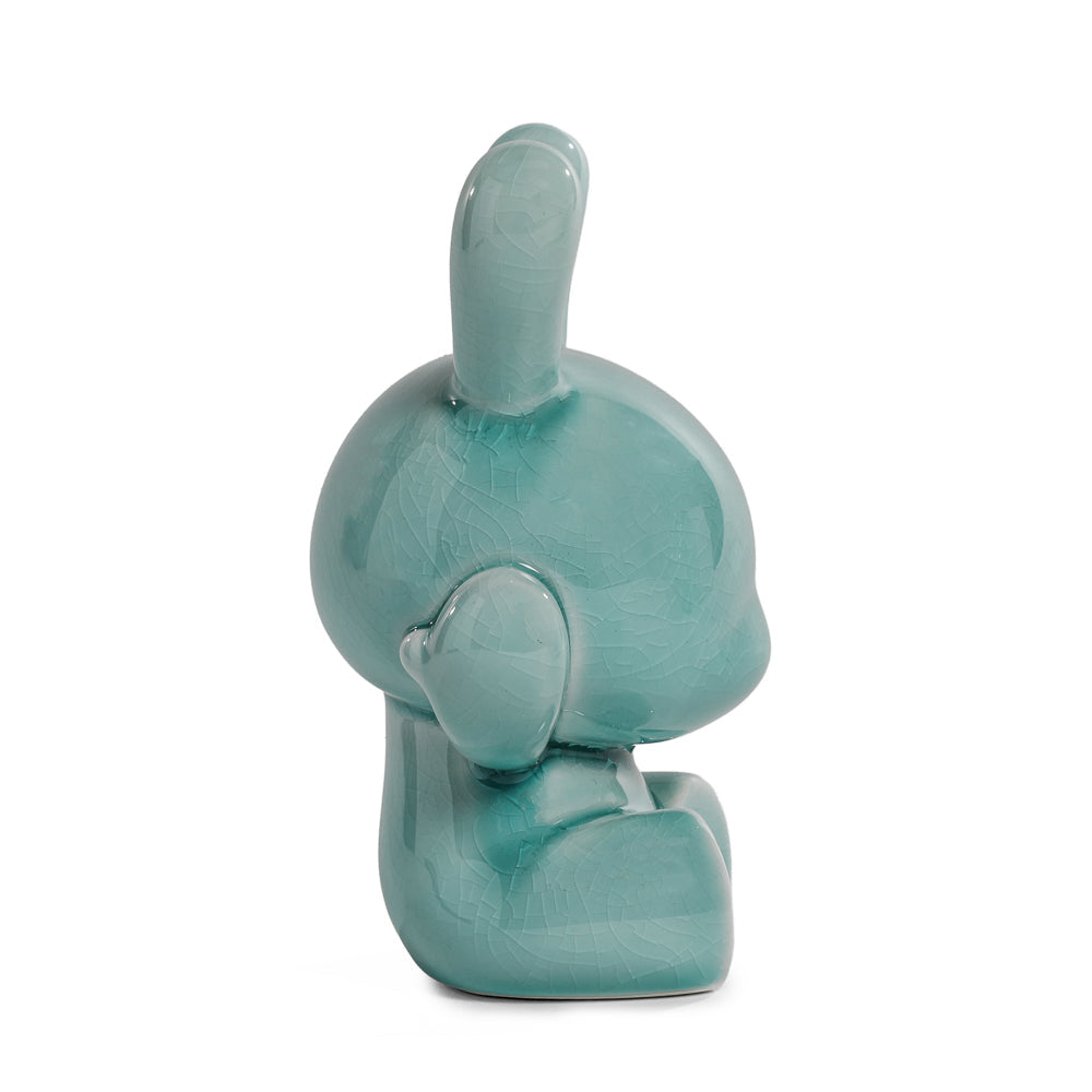 Three Wise Dunnys 5” Porcelain 3-Pack – Blue Mist Crackle Glaze Edition
