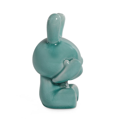 Three Wise Dunnys 5” Porcelain 3-Pack – Blue Mist Crackle Glaze Edition
