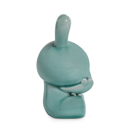Three Wise Dunnys 5” Porcelain 3-Pack – Blue Mist Crackle Glaze Edition