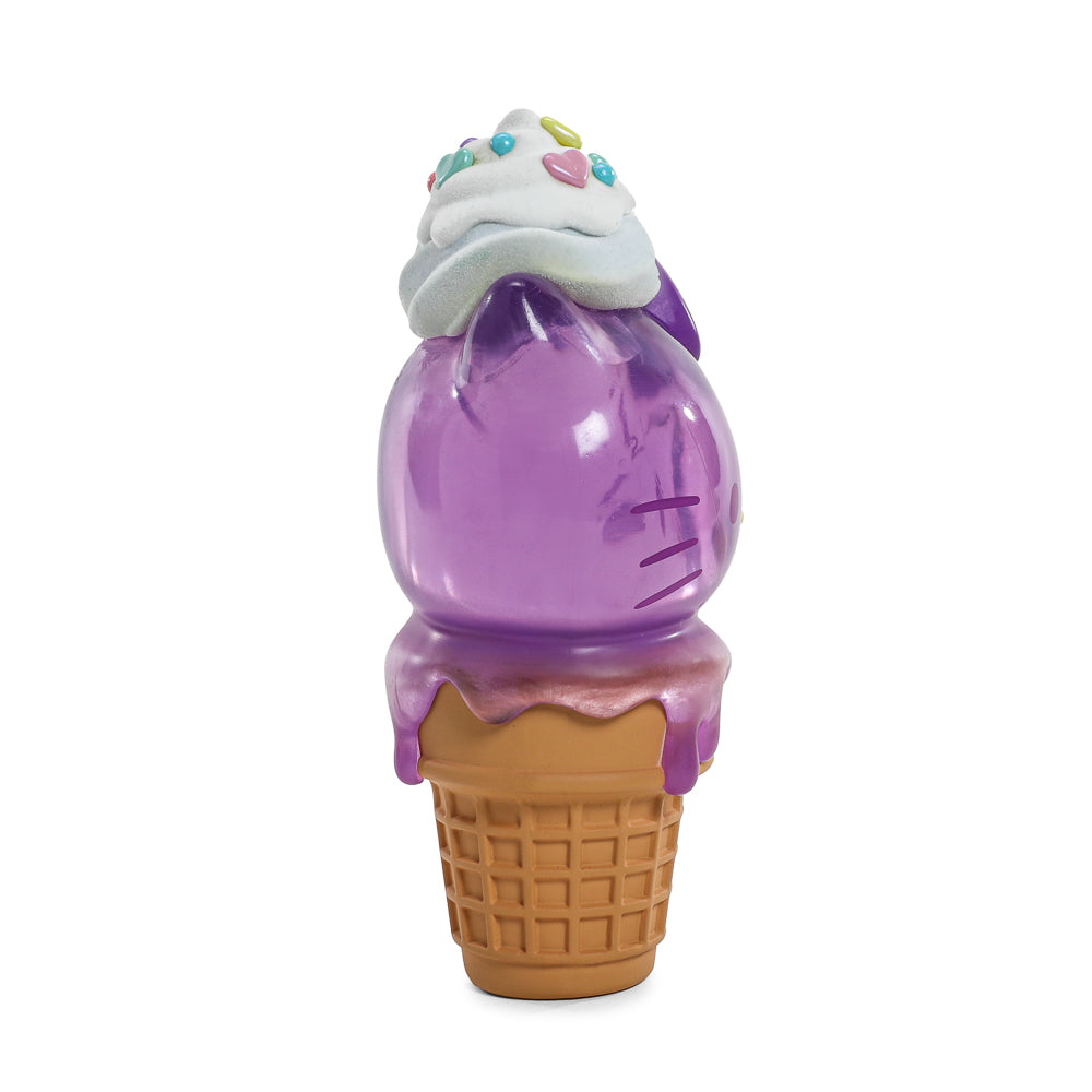 Hello Kitty® Ice Cream Cone 6” Vinyl Art Figure – Translucent Ube Edition - Kidrobot.com Exclusive (Limited Edition of 500)