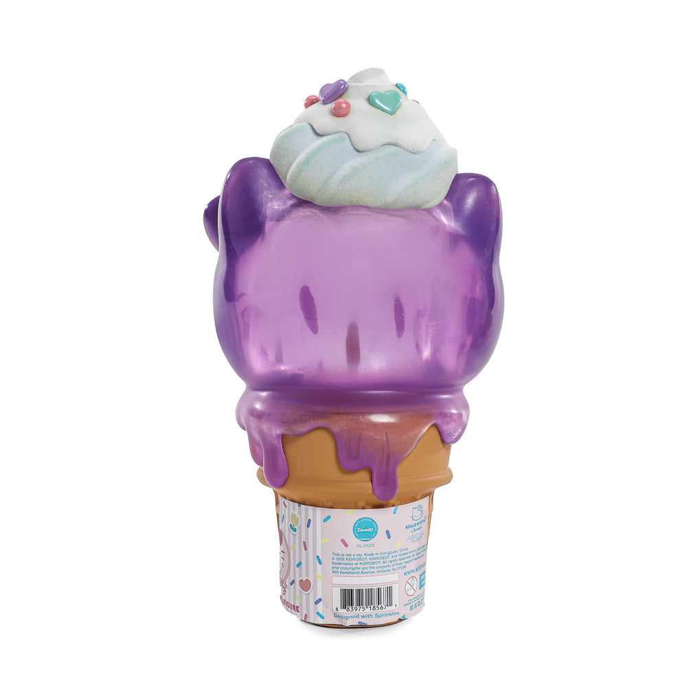 Hello Kitty® Ice Cream Cone Art Figure & Pin Bundle - Ube Edition - Kidrobot.com Exclusive (Limited Edition)
