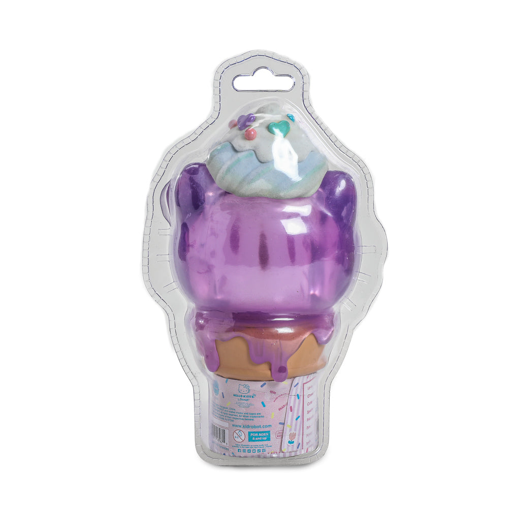 Hello Kitty® Ice Cream Cone Art Figure & Pin Bundle - Ube Edition - Kidrobot.com Exclusive (Limited Edition)
