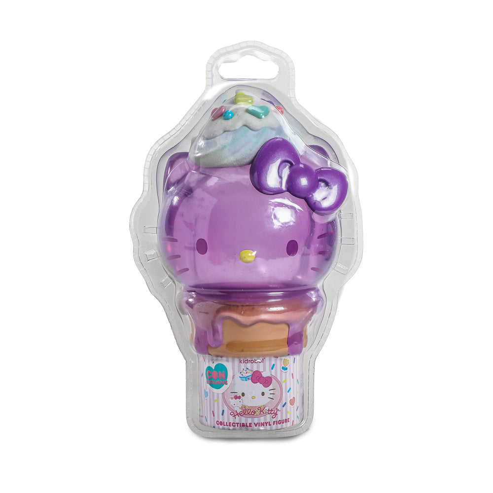Hello Kitty® Ice Cream Cone 6” Vinyl Art Figure – Translucent Ube Edition - Kidrobot.com Exclusive (Limited Edition of 500)